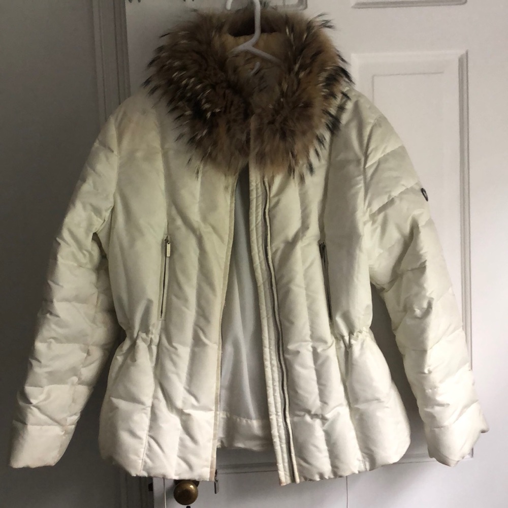 1 Madison Down Jacket with Genuine Fur Collar